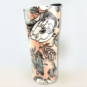 Ciroa Very Large Porcelain Travel Tumbler Mug Floral